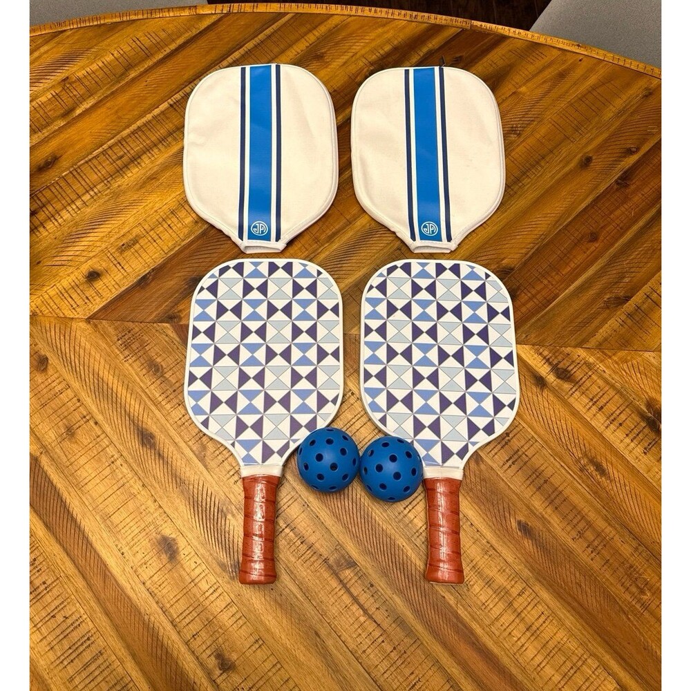 Jonathan Adler Sorrento Pickleball Set NWT 2 Paddles Covers Balls Box